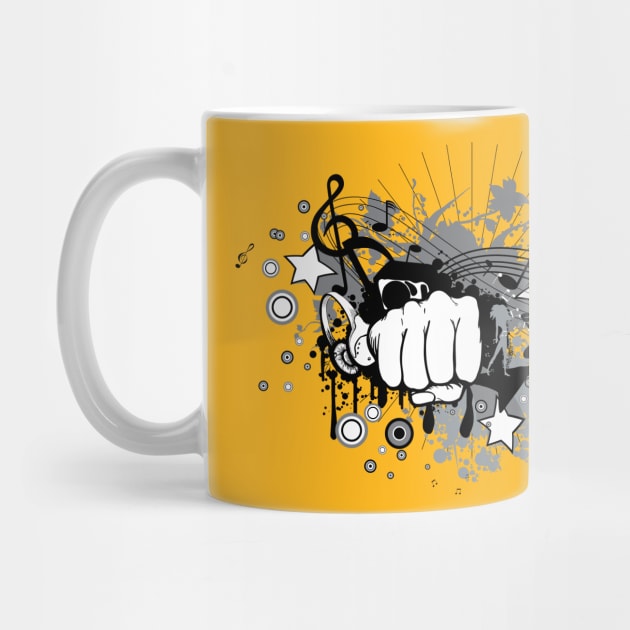 Music Fist Illustration for Music lovers by Foxxy Merch